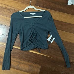 dark green long sleeve shirt